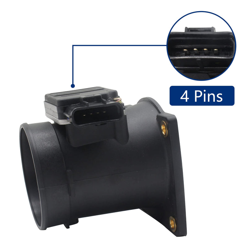 Mass Air Flow Sensor MAF Compatible with 1996-2002 Ford Crown Victoria/1996-2002 Lincoln Town Car/1996-2002 Mercury Grand Marquis Replace OE AFLS-123RM AFH70-11 86-9540