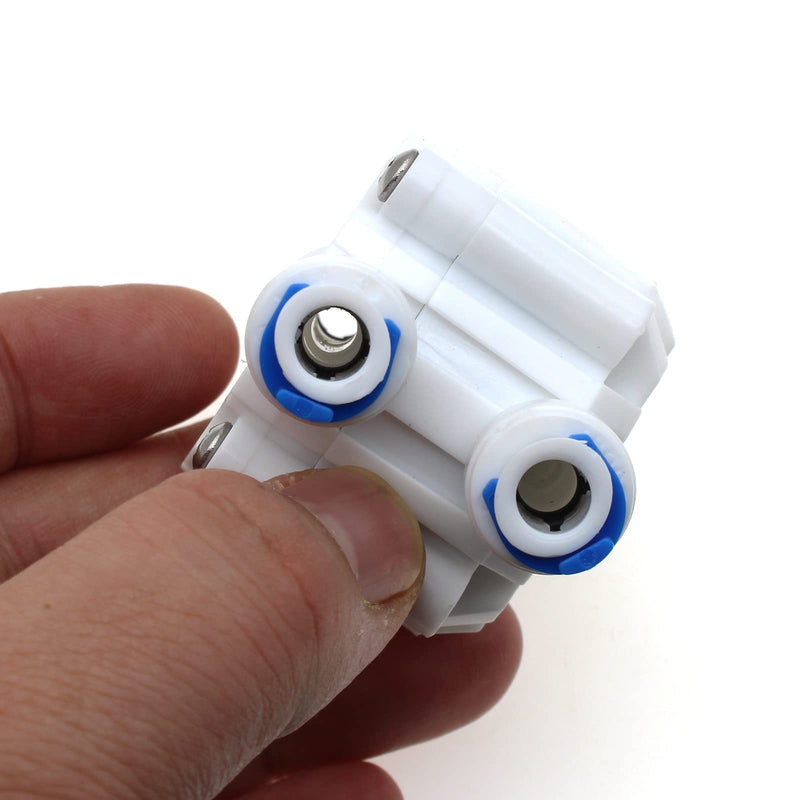 [Australia - AusPower] - 1/4" Tube 4 Way Port Auto Shut Off Valve Quick-Connect Water Systems 1/4" Automatic Shut Off Valve for RO Reverse Osmosis Water Filter System [FDXGYH] 