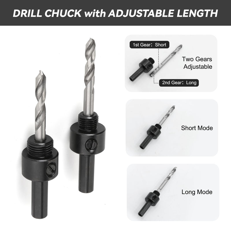 Door Lock Installation Kit - C-Clamp Design Tool-Free Clamping for Metal & Wood Doors, 2 Adjustable Bushings, with Bi-Metal Hole Saw & Anti-Warp Backing Plates (Red) Red