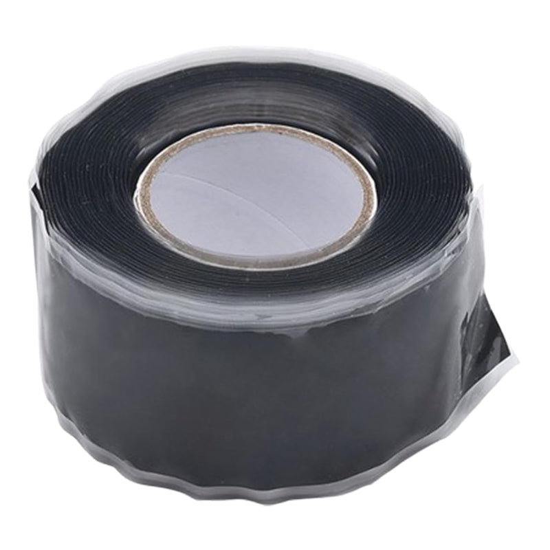 Black Silicone Repair Tape, Waterproof Pipe Sealing, Insulating Grip Tape for Cars, Pipes, Hoses, 1 Inch x 5 Feet