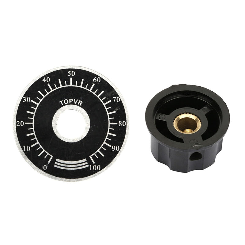 MF-A03 Potentiometer Knobs with Digital Dial Scale Plate Precise Adjustment for Electronics Projects DIY Crafters Pack of 5