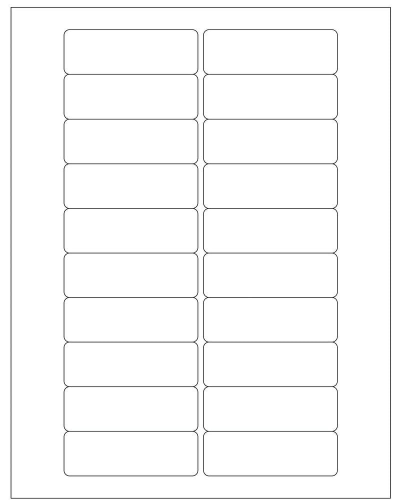 ChromaLabel 1 x 3 Inch Printable Labels, Compatible with Laser and Inkjet Printers, 20 Labels per Sheet, 50 Sheets, 1000 Pack 1" x 3"
