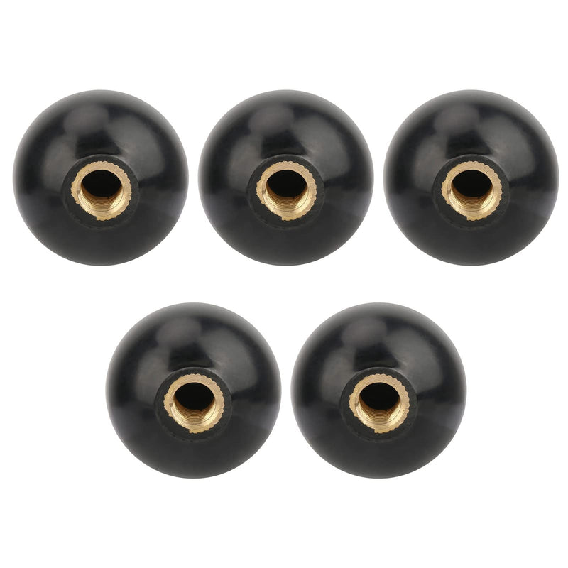 [Australia - AusPower] - 5Pcs Ball Knob M1035 Nylon Ball Knobs Ball Lever Knob Black Round Ball Engineering Plastic Lever Knob Machine Tool Replacement 