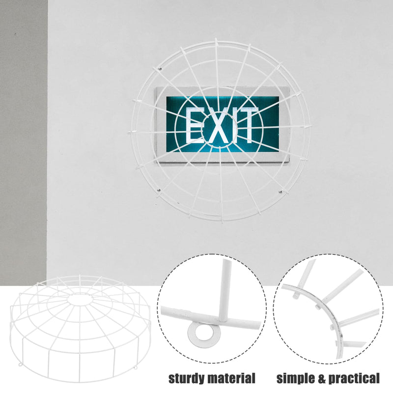 Gadpiparty Emergency Light Wire Guard Cover 14.17X14.17X3.93In Wall Mounted Exit Sign Protective Cage for Commercial Emergency Lighting Fixture Protection
