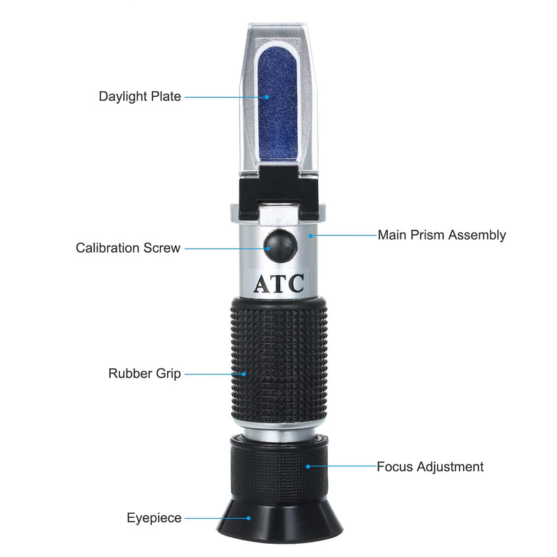 [Australia - AusPower] - Clinical Refractometer Veterinary Hand-Held Refractometer Vet Veterinary Medicine RHC-300 Serum Protein Urine Density for pet Dog (Large Animal) and cat 