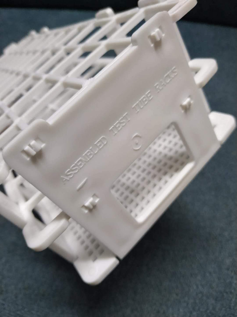 [Australia - AusPower] - 3 Packs Plastic Test Tube Rack, 60 Holes Lab Test Tube Rack Holder for 16mm Test Tubes, White, Detachable (60 Holes) 