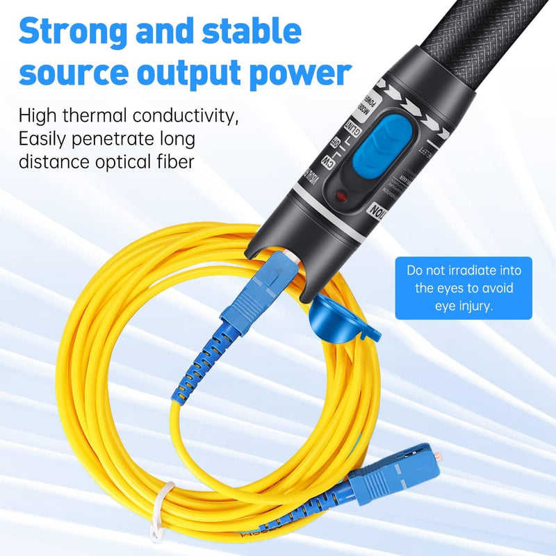 [Australia - AusPower] - Moocci 3 Pcs Visual Fault Locator Fiber Optic Tester - Fiber Optic Cable Tester Meter with FC to LC Adapter - Tools Kit for FC/SC/ST/LC Connector,Network Cable Test - Green Blue White Green & Blue & White 