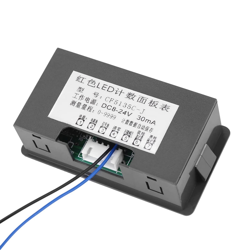 [Australia - AusPower] - DC 8-24V Digital LED Counter Digital Counter Water Meter Pulse Meter Display Panel Meter 4 Digit Up Down Panel Counter Plus Minus Counter Panel Totalizer red 