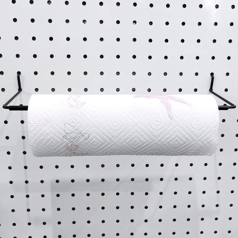 [Australia - AusPower] - 5 Pack Extendable Pegboard Paper Towel Holder,Pegboard Hook for Workshop,Garage,Kitchen,Laundry Room,Bathroom etc. 