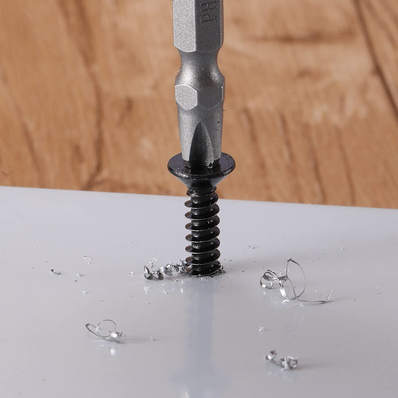 [Australia - AusPower] - #6 x 5/8" Sheet Metal Screws 100Pcs 410 Stainless Steel Flat Head Fast Self Tapping Screws Black Oxide by SG TZH #6 x 5/8" 