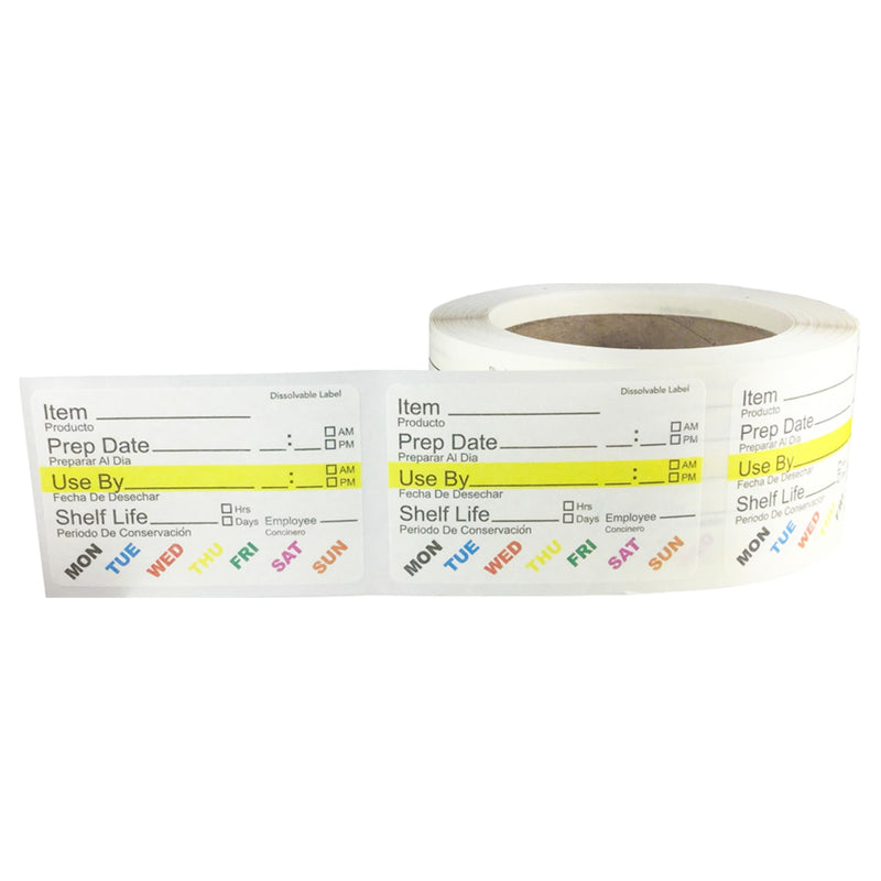 InStockLabels Dissolvable Food Labels - 2” x 3” (2500 Labels) - Rotation Food Stickers for Kitchen & Restaurant Supplies - Ideal for Jar, Containers and Freezer Storage, Kitchen Stickers 2500