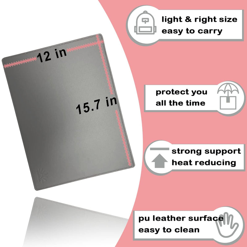 EMF Blocker Lap, Radiation Blocking Computer Pad, Protect Our Body from EMF, Radiation, Fits Laptops, Notebooks, Tablets Anti-Radiation Laptop Computer Pad (Gray, 12 * 16 in) Gray 12*16 IN