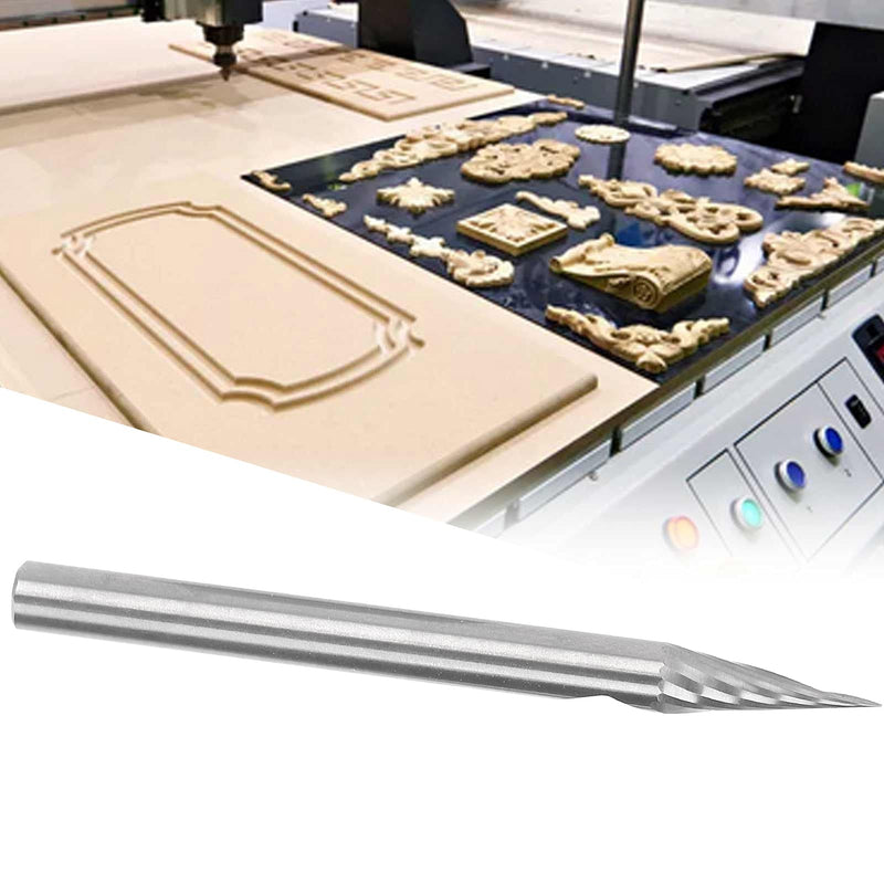 [Australia - AusPower] - 3.175 x 20° x 0.1 x 40L Spiral 20 Degree V-Groove Engraving Tool Milling Cutter Carbide V-Point Milling Cutter for Woodworking 