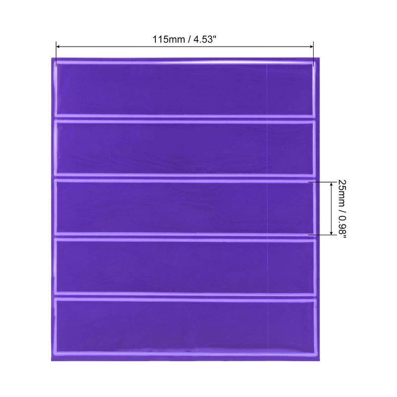 PATIKIL Reflective Stickers, 20 Pack 1 x 4.5" Waterproof Adhesive High Visibility Night Caution Warning Safety Tape Strips for Backpacks Bikes Helmets, Purple