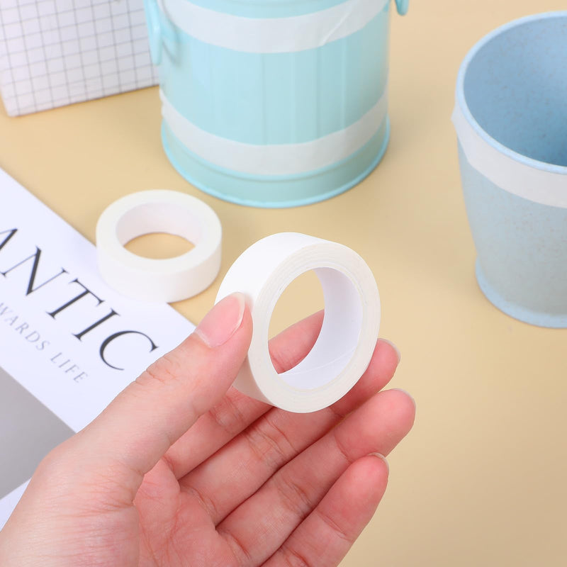 SynHHergyx 3 Rolls White Washi Tape Self-Adhesive Decorative Painters Tape 32 Feet x 0.6 Inch Washi Tapes Decorative Masking Tapes Duct Craft for Packaging Decor Journals Scrapbooks Planners DIY Gift