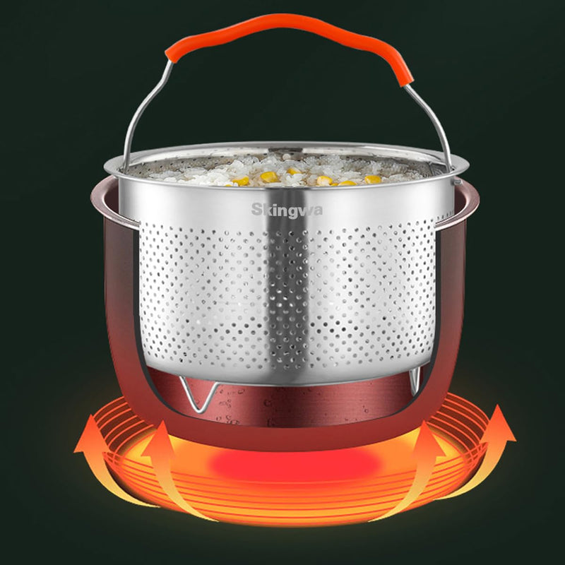 Steamer Basket for Instant Pot 18/8 Stainless Steel Strainer Basket Pressure Cooker Accessories (6L) 6L