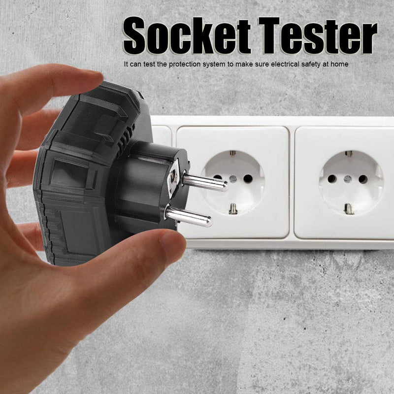 [Australia - AusPower] - HT107D Socket Tester LCD Digital Display 90-250V Automatic Mains Analysis for Household Electrical Installation Workshop Testing 