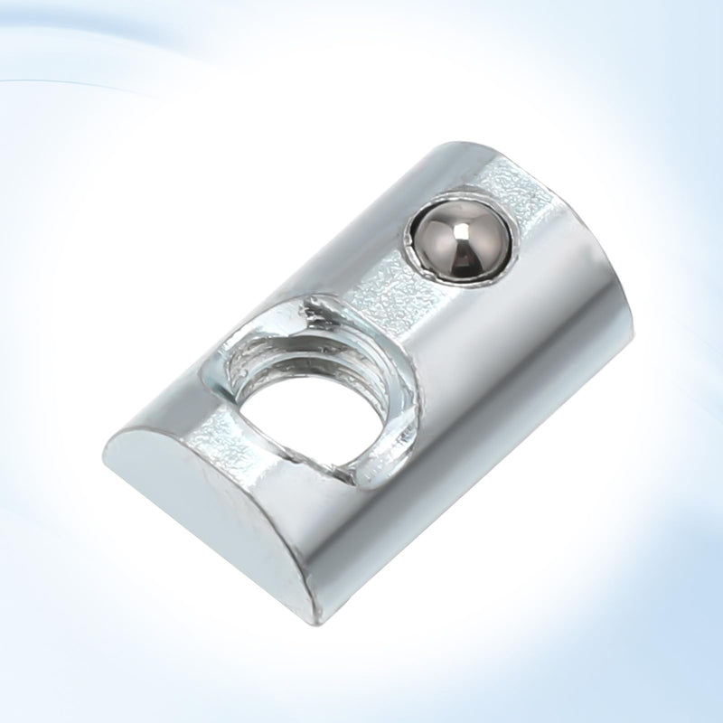 [Australia - AusPower] - 20 Packs T-Nuts 1/4-20, 1/4-20 Steel Roll in T-Nuts with Ball Spring, Threaded T Slot Nuts Accessory Hardware for 10 Series Aluminum Extrusion Profiles Rail 