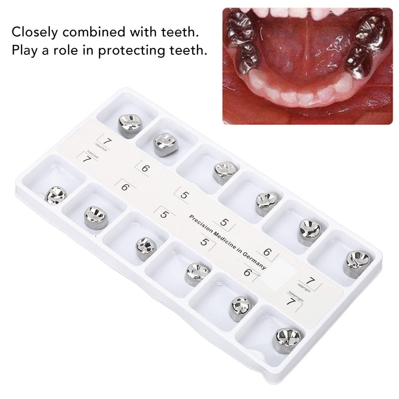 [Australia - AusPower] - Metal Dental Teeth Crown, Reduce Tooth Loss Rustproof Dental Molar Metal Crowns for Hospital 