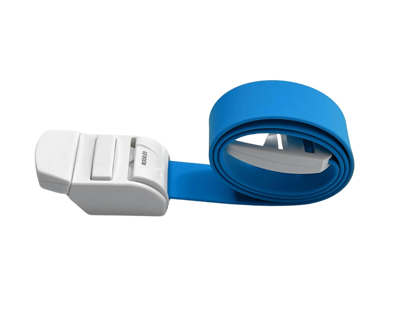 Medical Grade Silicone Storage Tube - Reusable, Latex-Free, with Buckle, for Blood Collection & IV Access, Blue