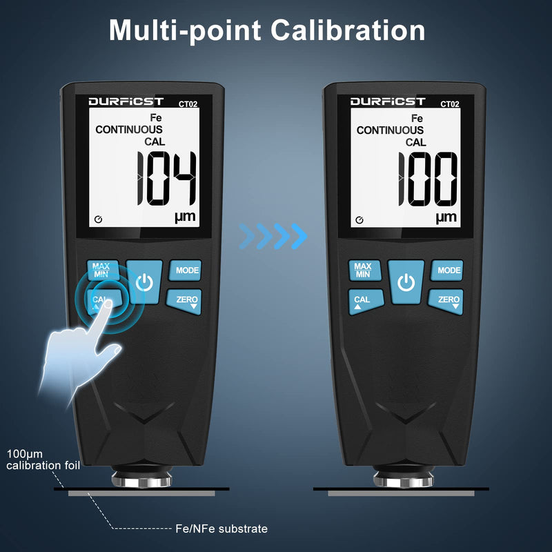 [Australia - AusPower] - DURFICST Pro Mechanic Bundle: 1/2" Digital Torque Adapter (±2% Accuracy, 4-135N.m) & Car Paint Thickness Gauge (0-1500μm) for Automotive Repair & Used Car Inspection 