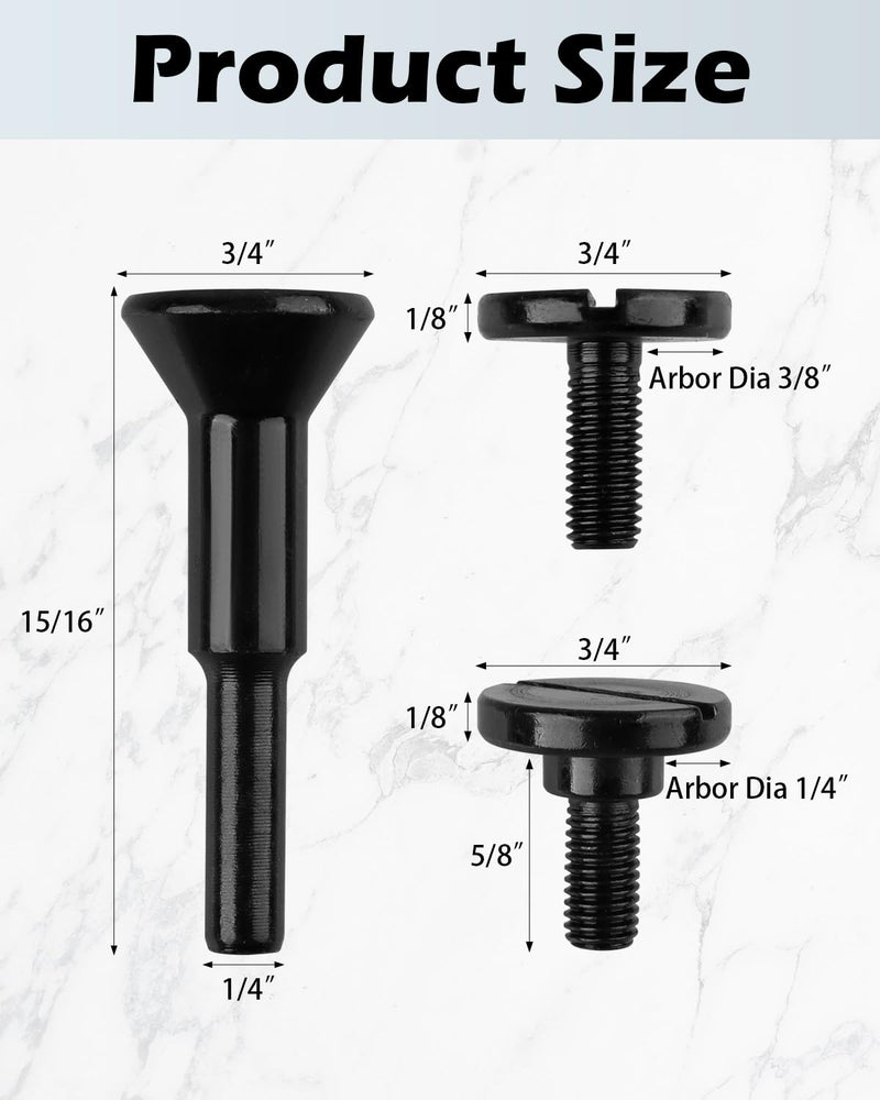[Australia - AusPower] - Mounting Mandrel 3/8" & 1/4" Arbor Hole, 4 Pack Cut-Off Wheel for Die Grinder Accessories Drill Bits Tool 