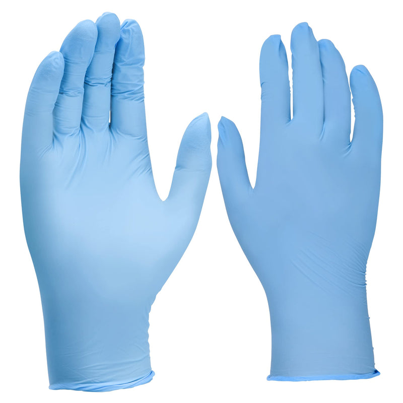 [Australia - AusPower] - Disposable Nitrile Exam Gloves, 3-mil, Blue, Nitrile Gloves Disposable Latex Free, Medical Gloves, Cleaning Gloves, Food-Safe Rubber Gloves, Powder Free, Non-Sterile, 100-ct Box (Medium) Medium 