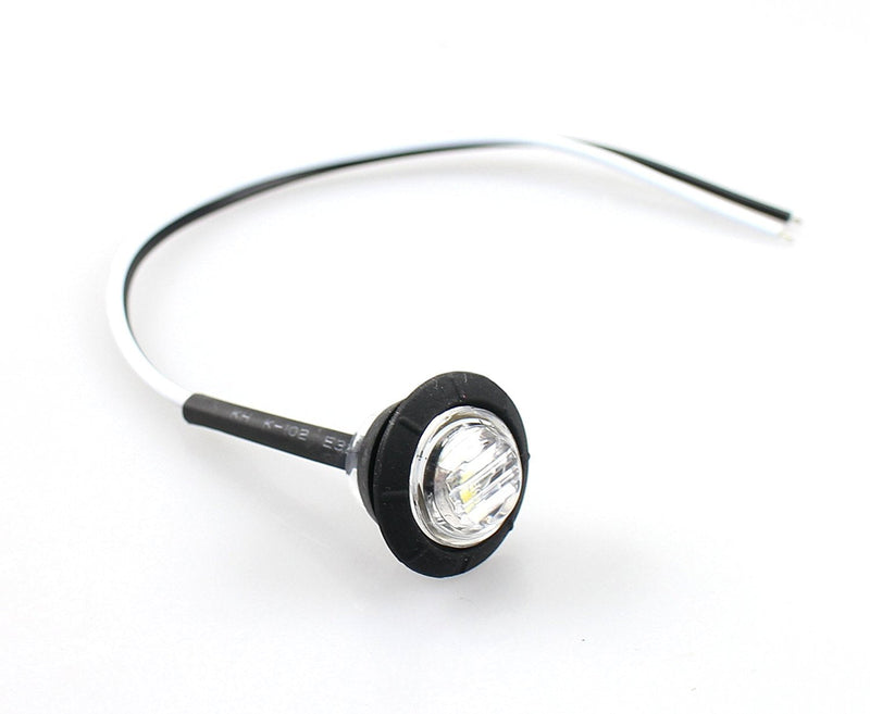 (Pack of 50) Madcatz Red Light (Clear Lens) 3/4 inch Bullet Side Led Marker Trailer lights Clearance Indicator 12V DC