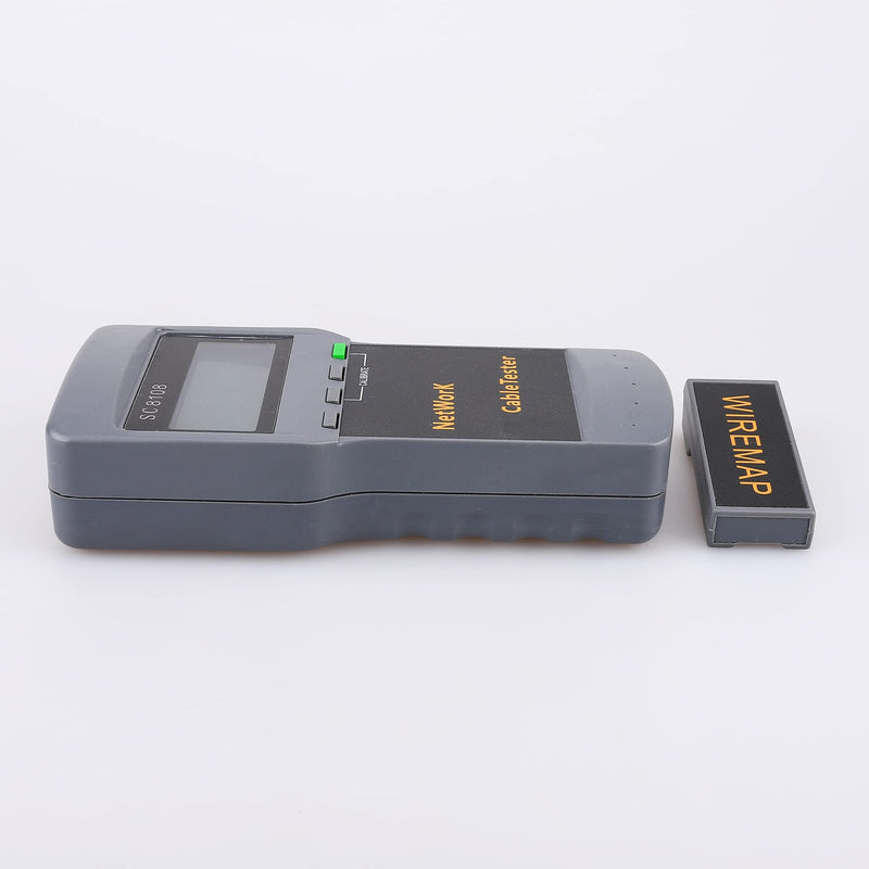 [Australia - AusPower] - Ethernet Cable Tracker LAN Multi Network Cable Tester Multifunction Line Finder Measure for CAT5 CAT6 RJ45 with Network Maintenance Collage Line Test Earphones for Cable Collage 1pcs Gray 