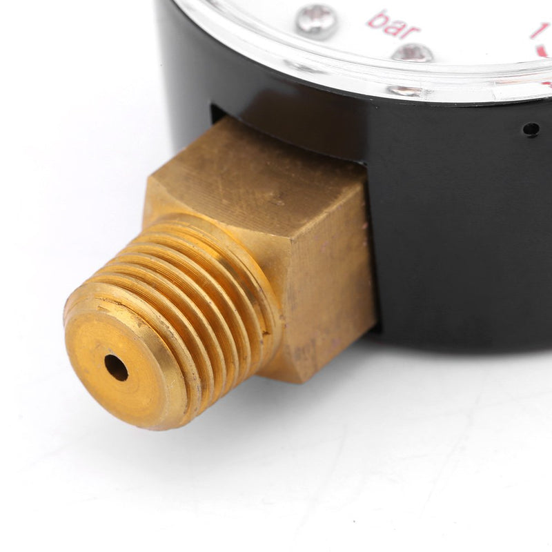 [Australia - AusPower] - Mini Low Pressure Pressure Gauge BSPT Pressure Gauge for Fuel, Air, Oil or Water 0-15 psi / 0-1bar 
