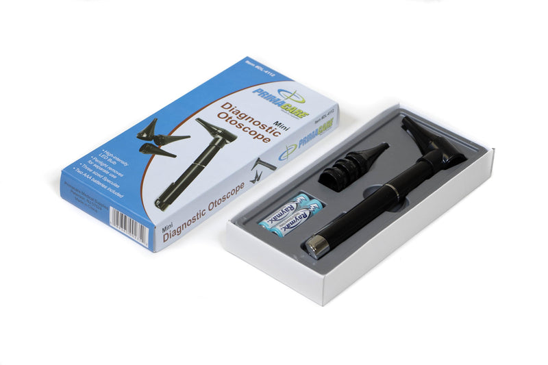 [Australia - AusPower] - PrimaCare DL-4112 Mini Diagnostic Otoscope Kit with High Resolution LED Ear Light 