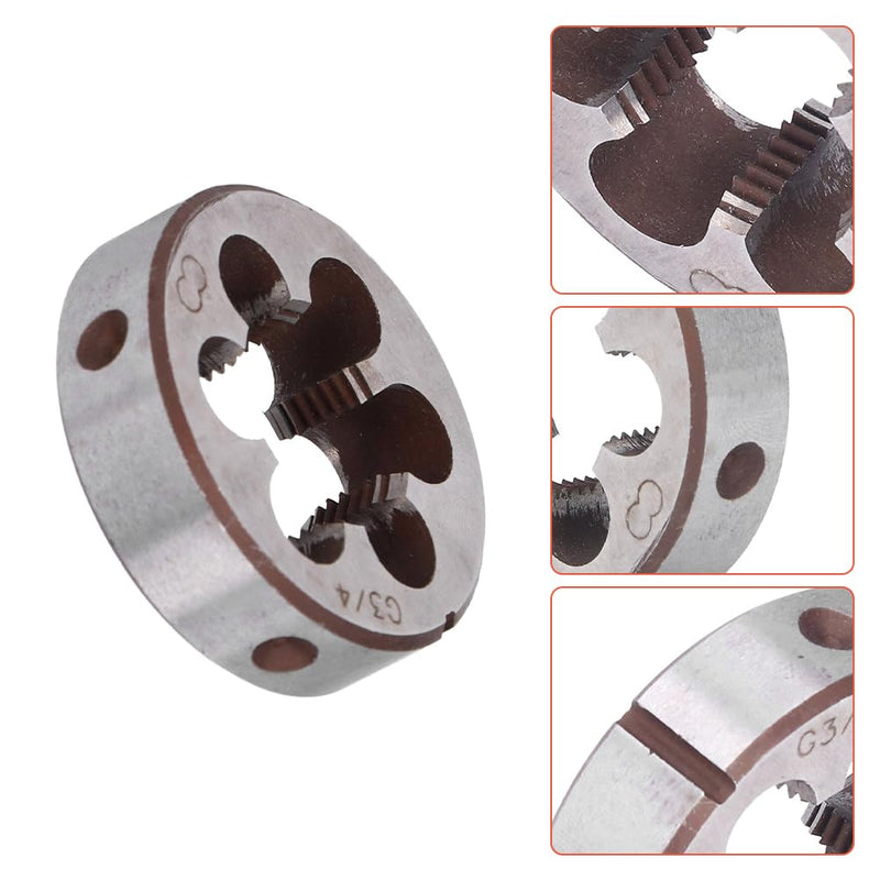 [Australia - AusPower] - Round Thread Die Alloy Steel G3/4 Hand Tools Thread Die Pipe Thread Die Male Thread Cutting Pipe Thread Cutting Pipe Tap Metric Male Thread Die 