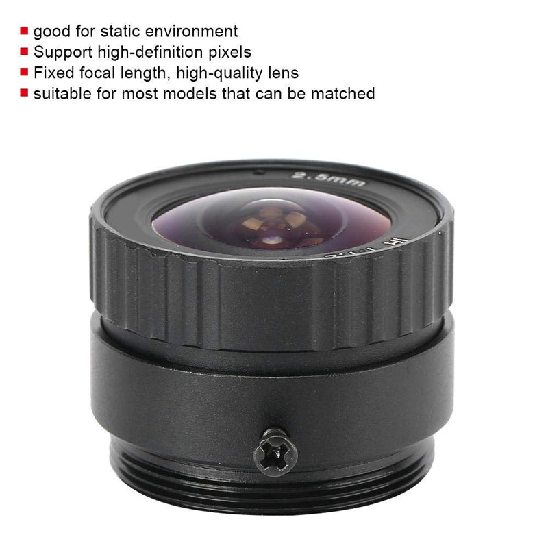 [Australia - AusPower] - 2.5mm 3MP Camera Lens, HD 2.5mm 3MP F1.2 1/2.5 CS Mount Focus Fixed CCTV Lens for Camera 