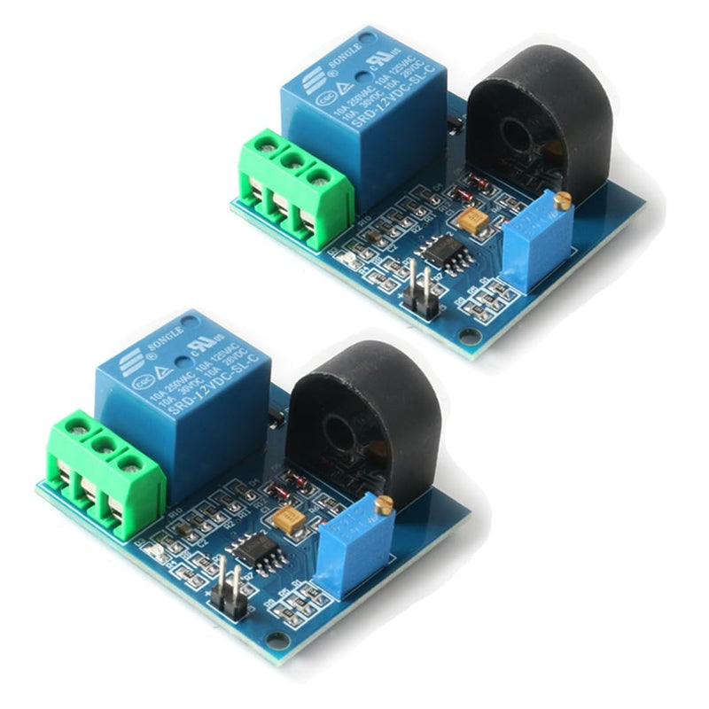 [Australia - AusPower] - HiLetgo 2pcs 5A AC Current Sensor Current Detection Sensor Relay 12V AC Current Relay Module AC Sensor AC Current Relay Switch with Over Current Protection 