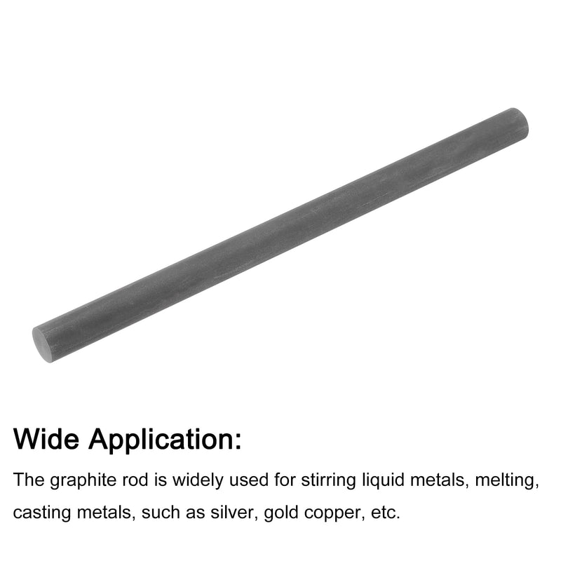 [Australia - AusPower] - PATIKIL Graphite Rod Graphite Stirring Rod Cylinder Stick Carbon Rod 300x25mm Black for Electrode, Melting Casting, Crucibles 