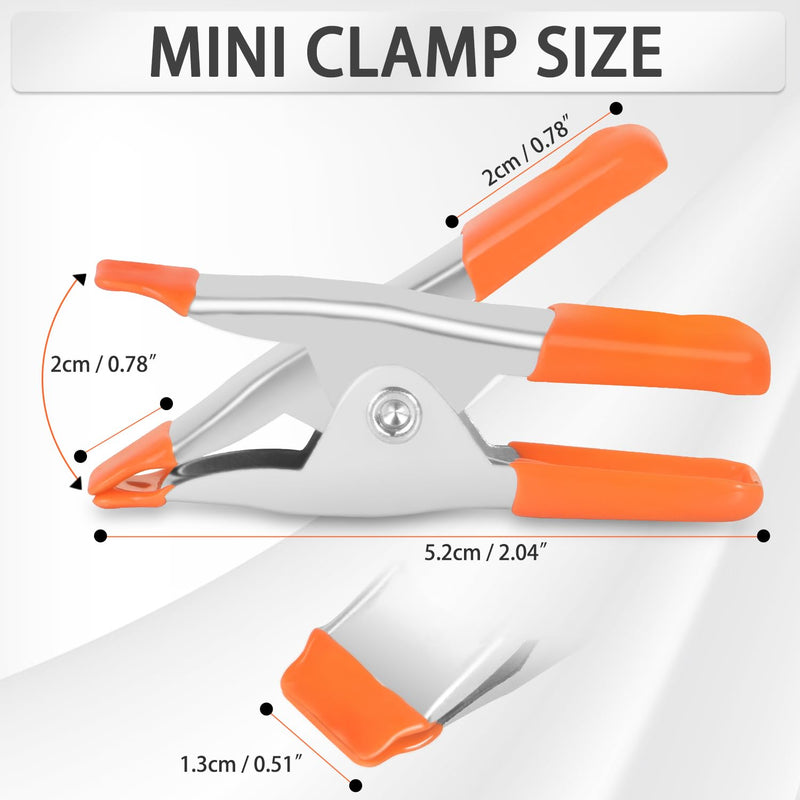 [Australia - AusPower] - 20-Piece Small Spring Clamp, 2 inch, 3/4"-inch Jaw opening Spring Metal Spring Clamps 20-Piece 