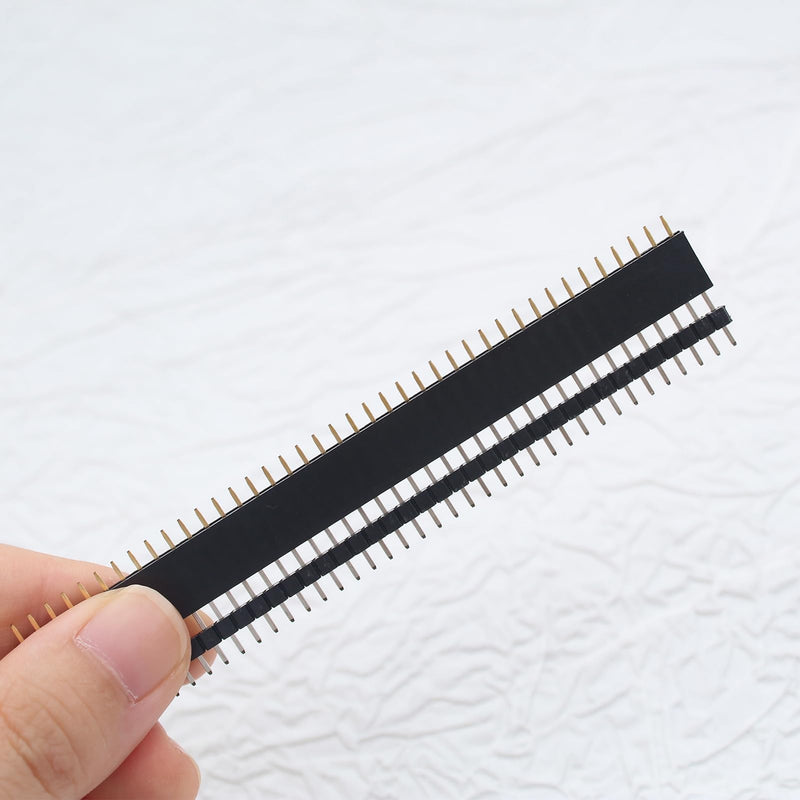 [Australia - AusPower] - 20 pieces 2.54 mm breakaway board, 40 pin male and female connector header for Arduino shield, pin header, male and female pin header PCB soldering, socket header solder pins, hole grid board 
