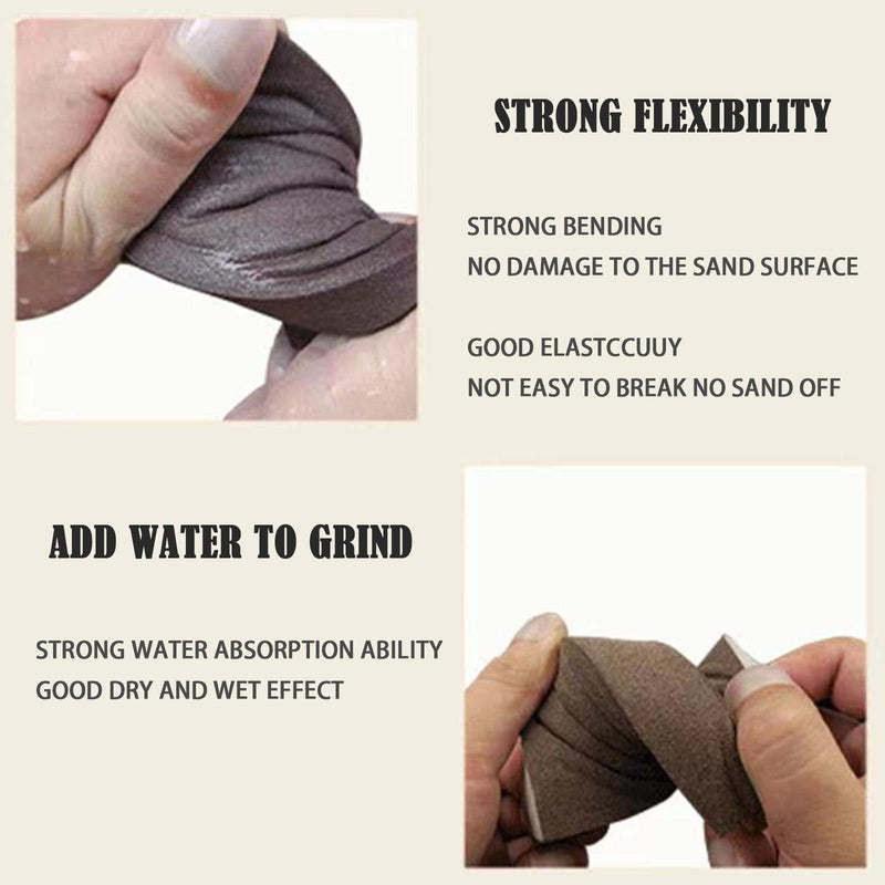 [Australia - AusPower] - Sanding Sponge, 320 Grit Assortment Sanding Block, Wet and Dry Dual-use Sander Sponges for Drywall Metal, Sandpaper Sponge for Wood, Washable and Reusable 320grit-6PCS 
