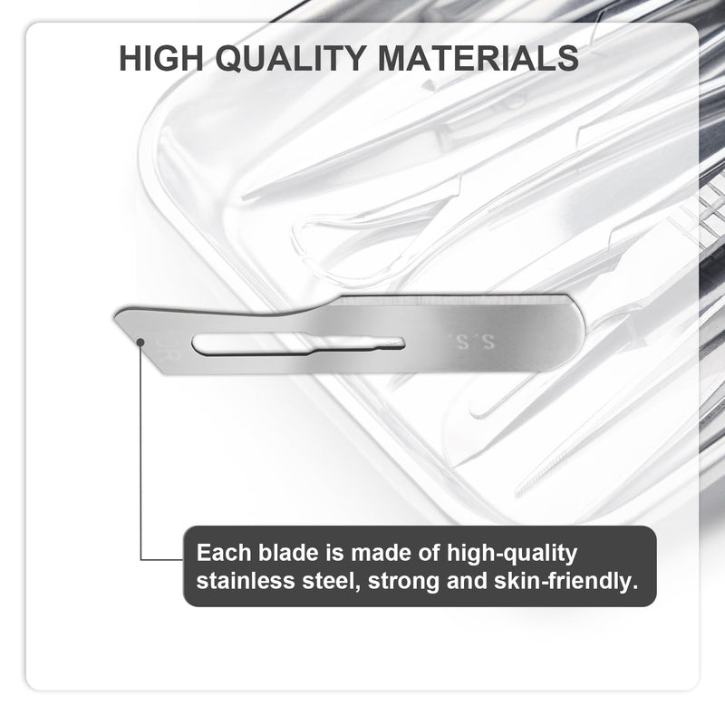 [Australia - AusPower] - 10R Dermaplane Blade,Sterile Surgical Blades,Stainless Steel Scalpels Surgical,Scalpel for Dermaplaning(Box of 100,Individually Packed) 