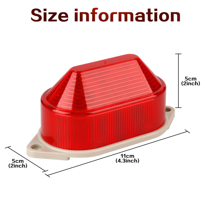 [Australia - AusPower] - Industrial DC 12V Red LED Warning Light Bulb Signal Tower Lamp N-3051 Steady Flash 