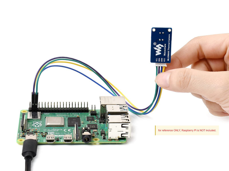 [Australia - AusPower] - Waveshare MLX90641 IR Array Thermal Imaging Camera with 16×12 Pixels 55° Field of View I2C Interface Supports Raspberry Pi 