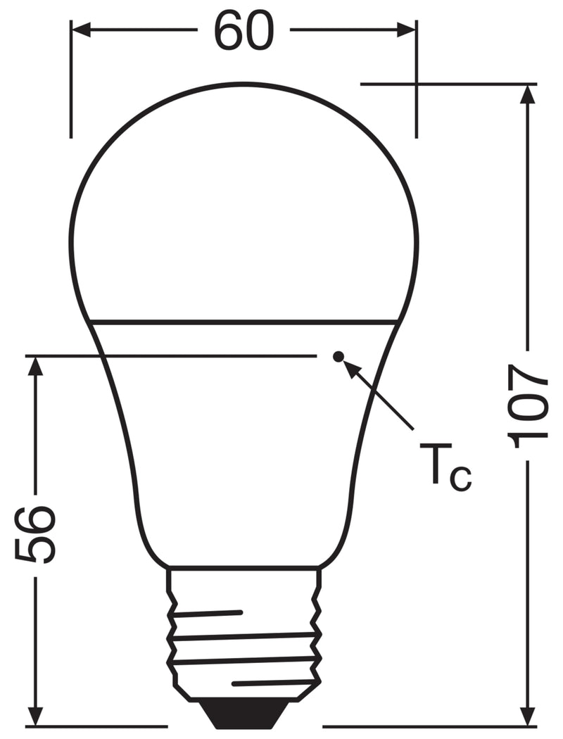 [Australia - AusPower] - Osram LED Star Value Classic A40 LED Bulb for E27 Socket, Pear Shape, FR, 470 Lumens, Warm White (2700K), Replacement for Conventional 40W Incandescent Bulbs, Non-Dimmable, Pack of 10 40W-Ersatz Matte 10 Pack 