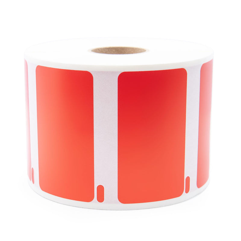 LabelValue LV-30334RED 2-1/4" x 1-1/4" Red Multipurpose Direct Thermal Labels Compatible with Dymo 450 Series and Earlier LabelWriter Printers - 1000 Labels Per Roll - 1 Roll