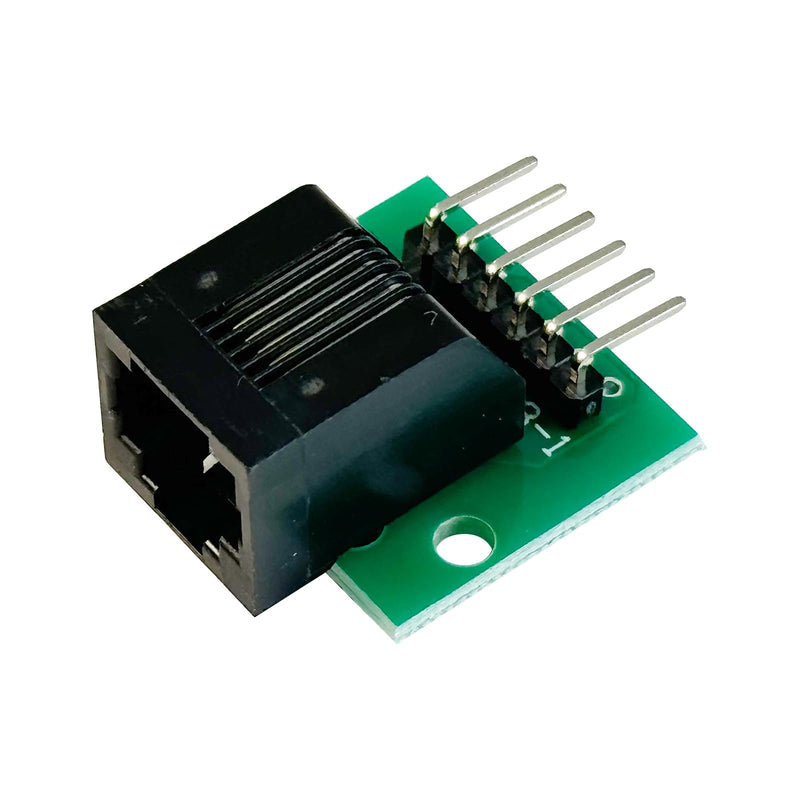 PENGLIN 2pcs RJ11 Female with PCB | RJ11 6P6C breakout board with pin, RJ11 6-pin telephone socket adapter