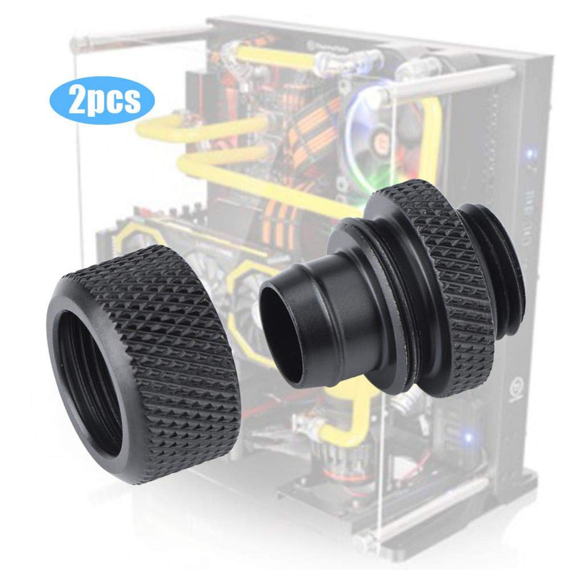 [Australia - AusPower] - Diyeeni Fitting 1/4 Inch Thread PC Water Cooling Connectors Compression Fitting for 9.5 mm (ID) / 12.7 mm (OD) Hose Pack of 2 