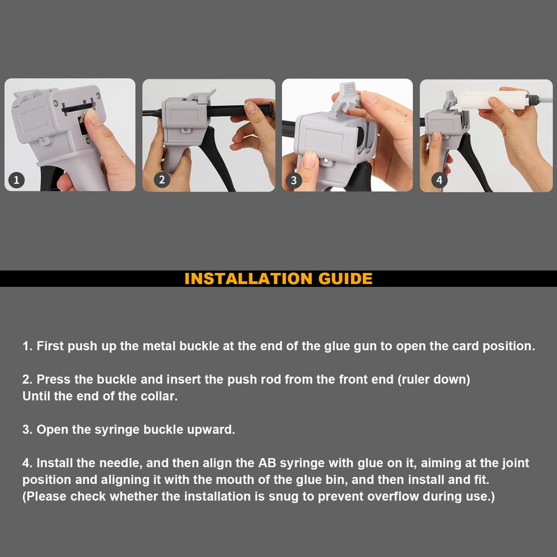 Dispensing Gun Kit Impression Mixing Dispenser Gun 1:1/2:1 Dispensing Gun Ratio (1:1/1:2 Witout Accessories) 1:1/1:2 Witout Accessories