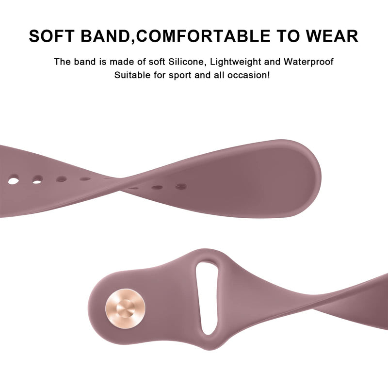 [Australia - AusPower] - Vancle Silicone Bands Compatible with fitbit versa 2 watch bands women men, Soft Breathable Sport Replacement Wristbands for Fitbit Versa 2 / Fitbit Versa/Versa Lite/Versa SE Smoke Purple 