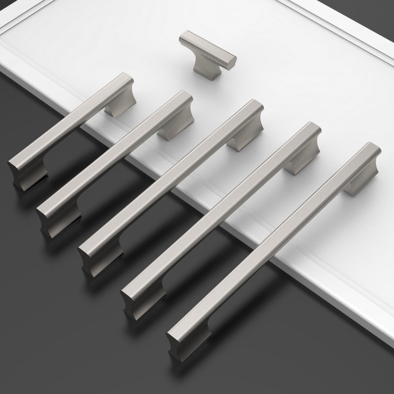 Amerdeco 10 Pack Brushed Satin Nickel Cabinet Knobs Single Hole Cabinet Pulls Round Kitchen Cabinet Knobs Solid Drawer Knobs Dresser Knobs and Pulls for Bathroom Cabinets ZH0056… Single Hole Knob