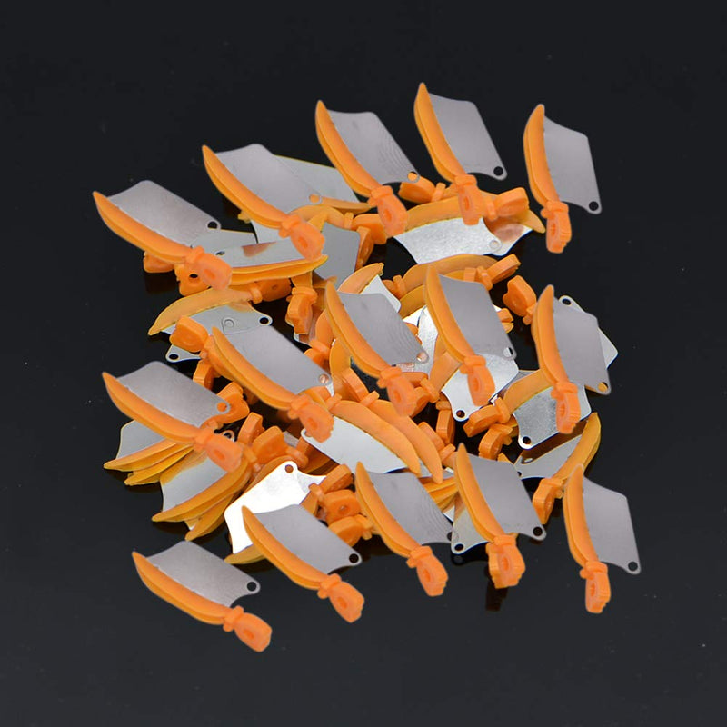 [Australia - AusPower] - Angzhili 40 Pcs/Box Dental Wedge Knife Teeth Interproximal Plastic Wedge (Orange) Orange 