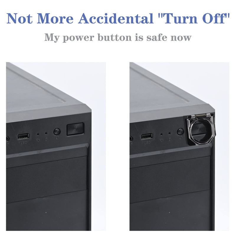 [Australia - AusPower] - Power Push Button Switch Cover, Dustproof Safety Power Push Button Switch Cover Protector for 22mm Power Push Button SwitchComputer PC Desktop Round Power Button Cover 